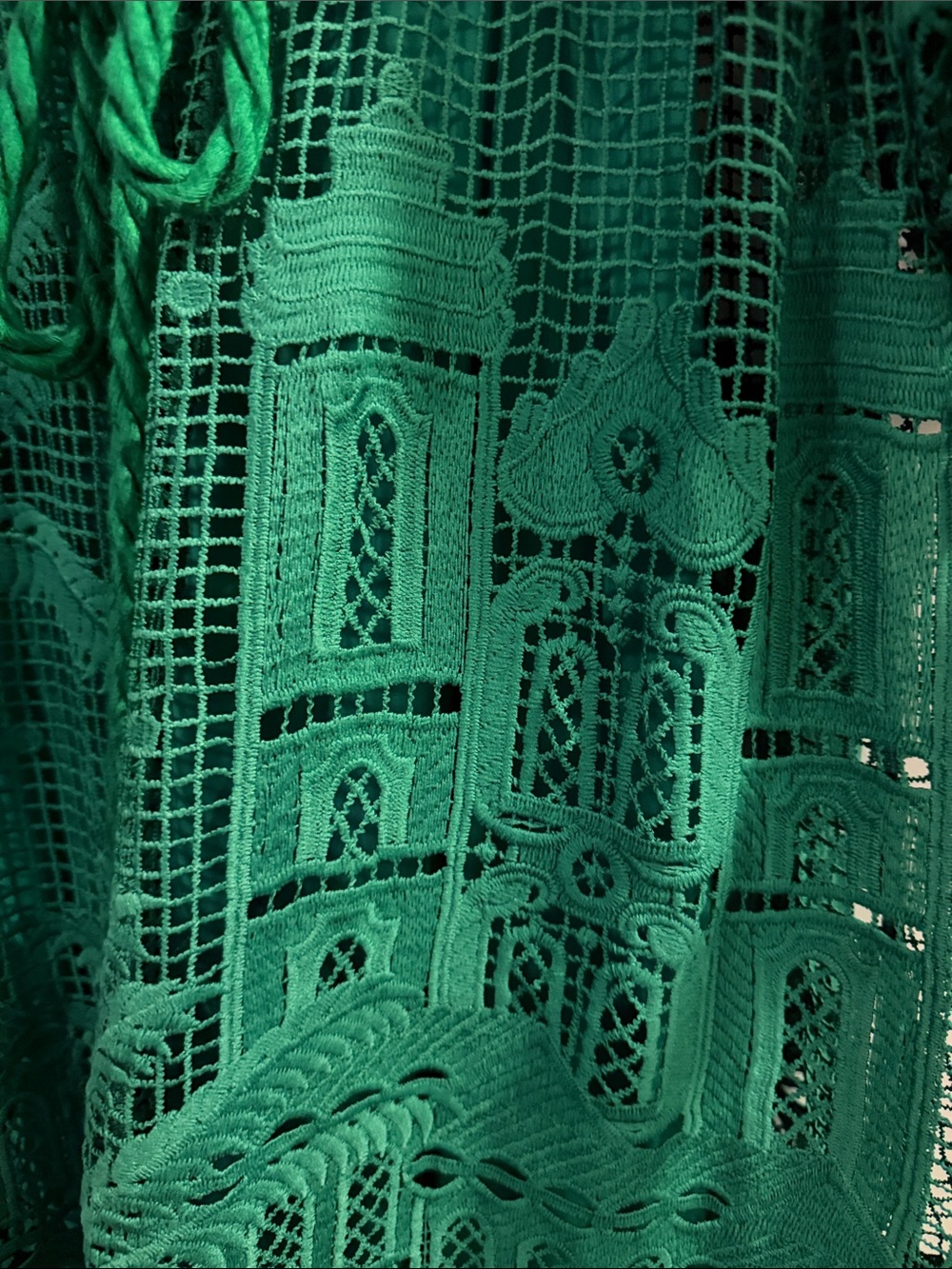 FARM Rio Green Crochet Tie-Waist Maxi Dress - Picture 5 of 10